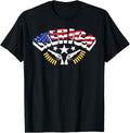 Awesome Cool 4th Of July Tee Merica American Flag Guns T Shirt Everyday Wear