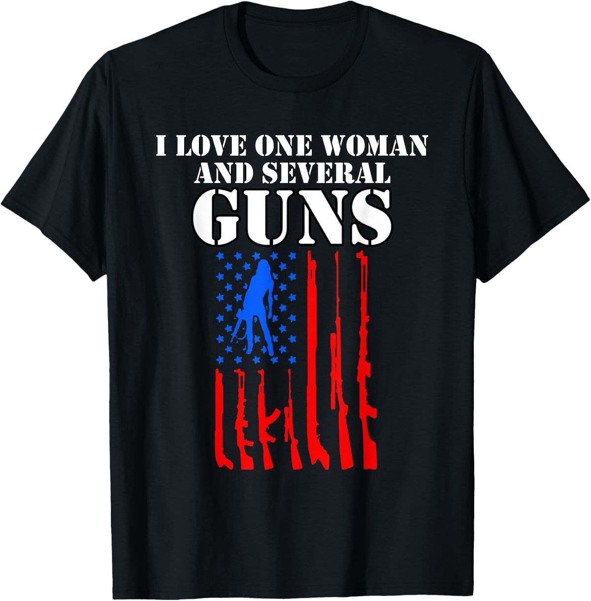 I Love One Woman Several Guns T Shirt Husband Wife 2a Gun T Shirt Premium Print 3