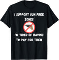Funny Gun Free Zone Novelty T Shirt 2a Retro Ammo T Shirt Everyday Wear