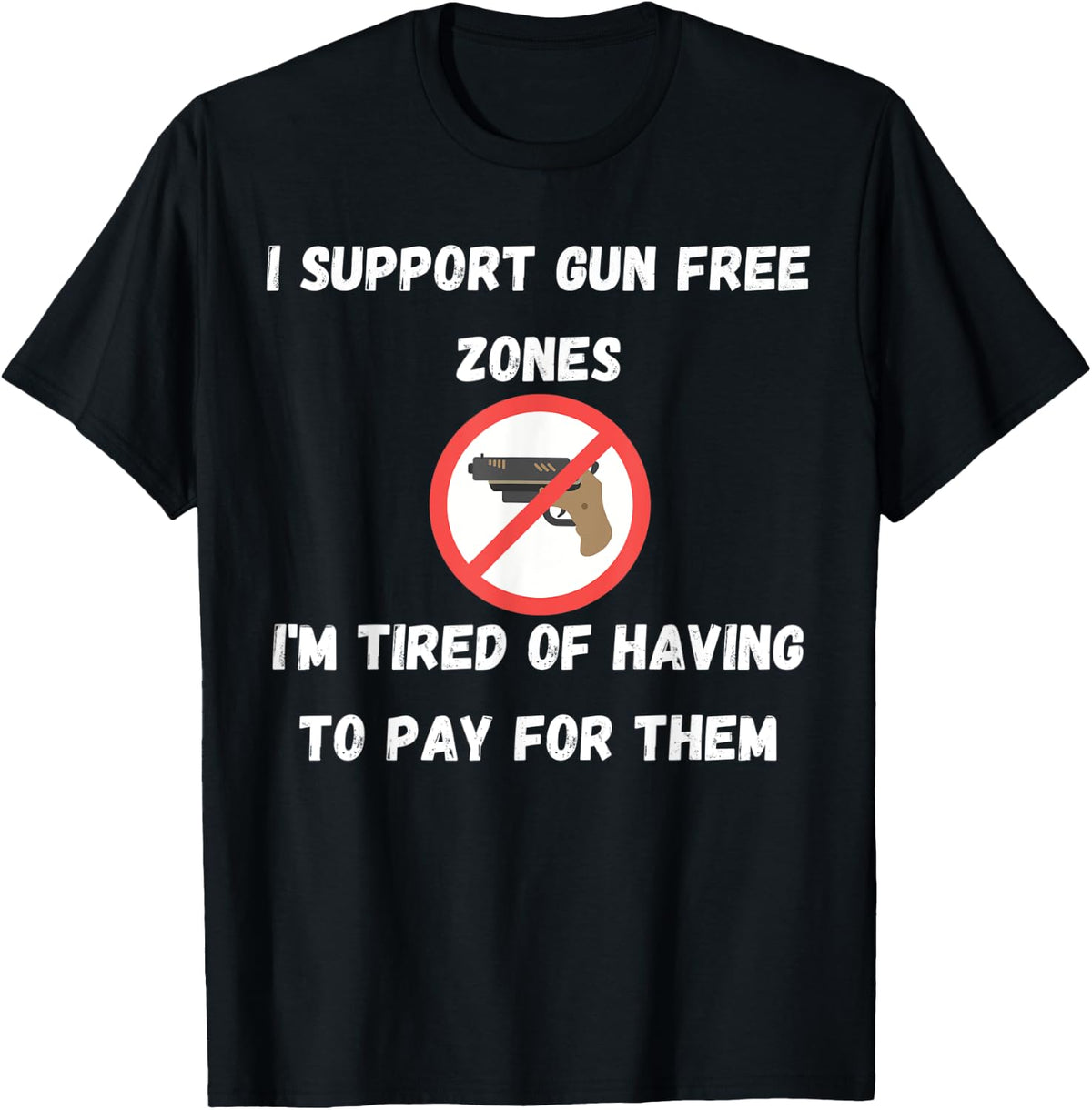 Funny Gun Free Zone Novelty T Shirt 2a Retro Ammo T Shirt Everyday Wear
