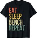 Eat Sleep Bench Repeat Gym Workout Apparel US Trend 3