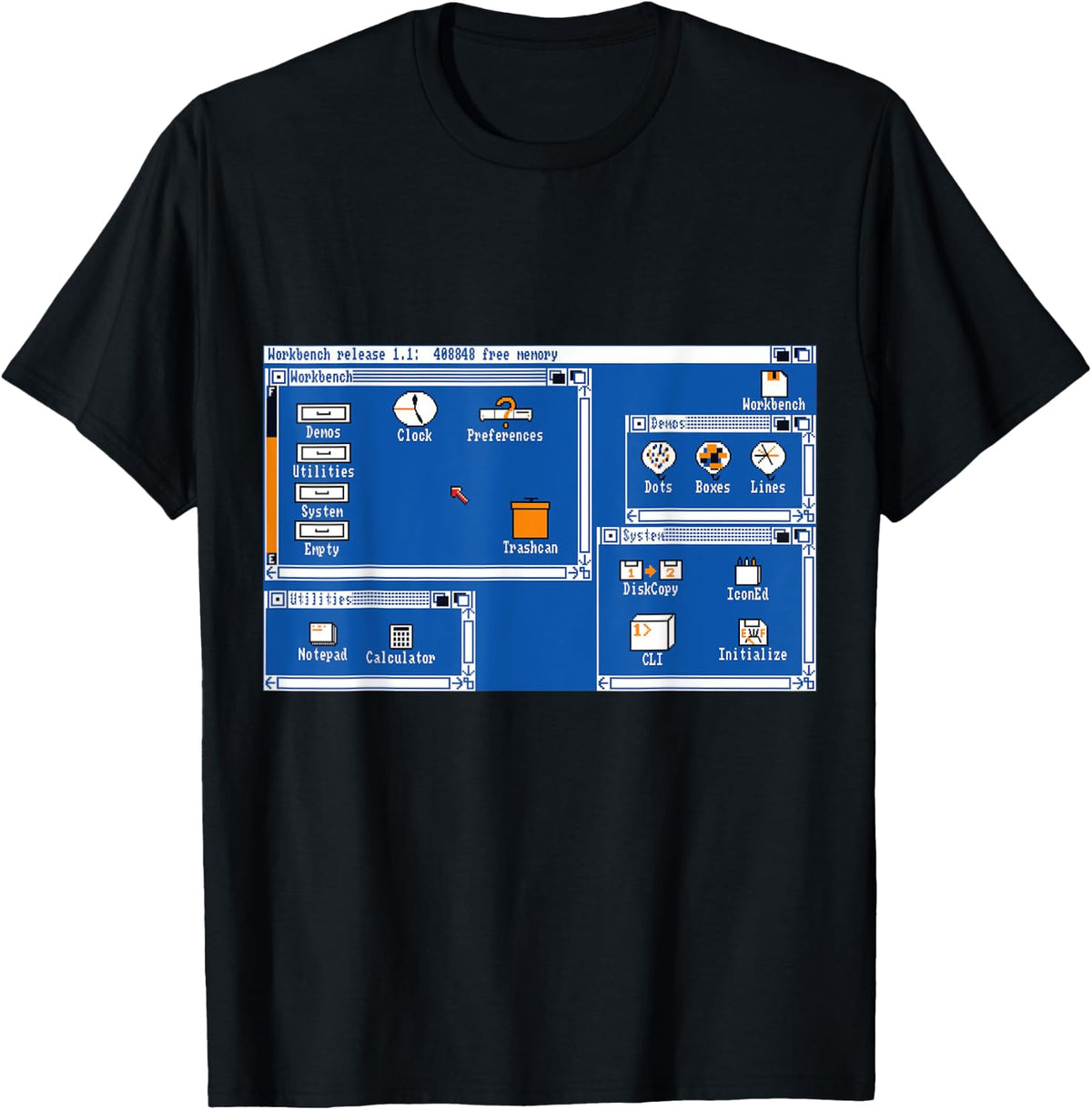 Commodore Amiga Workbench Desktop V1 1 Apparel Premium Print