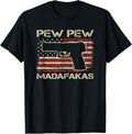 Pew Madafakas 9mm 45 Ammo Usa Gun Flag Funny Pistol Apparel Clean Design