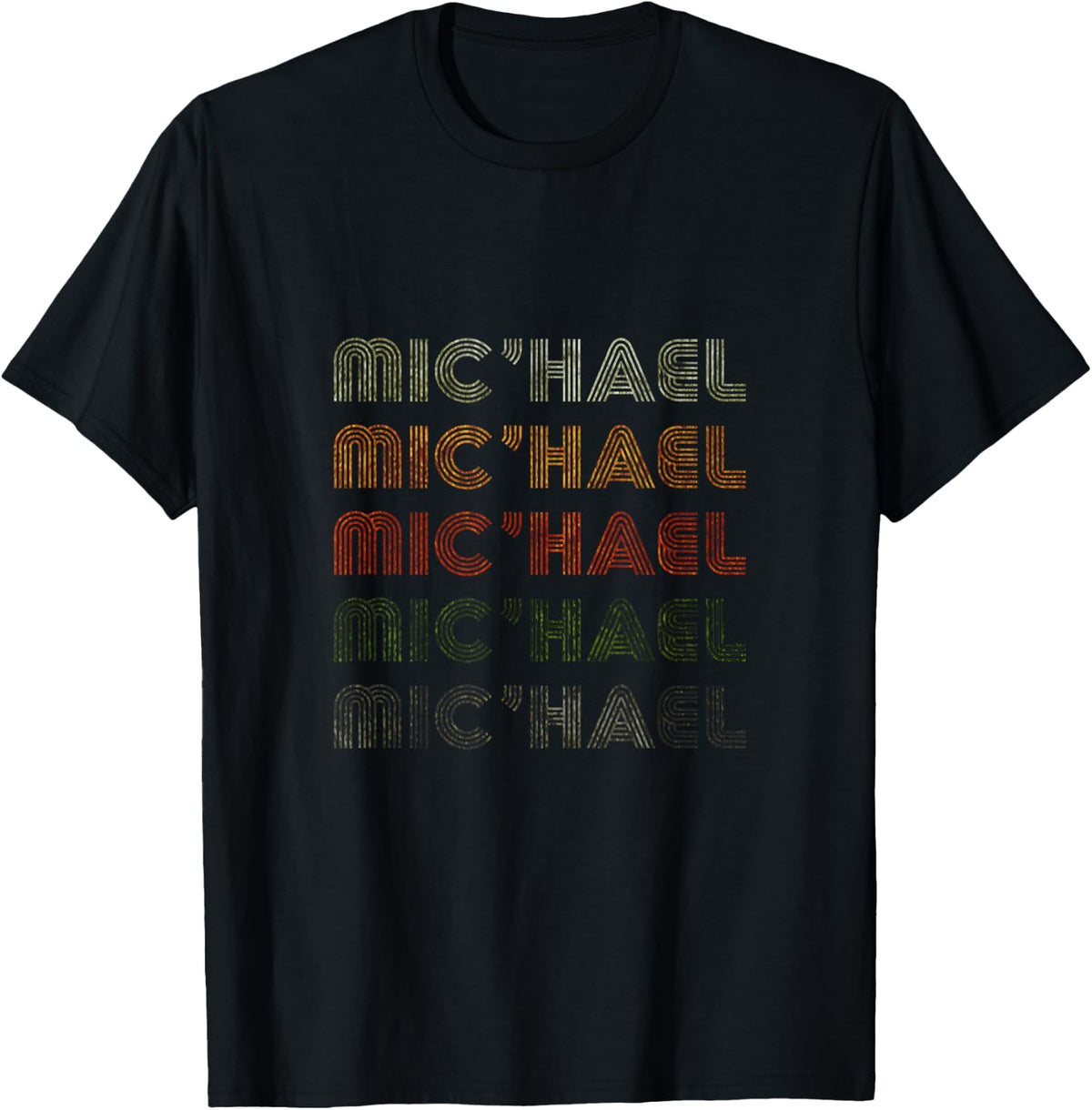 Love Heart Mic'Hael Tee Grunge Vintage Style Black Mic'Hael