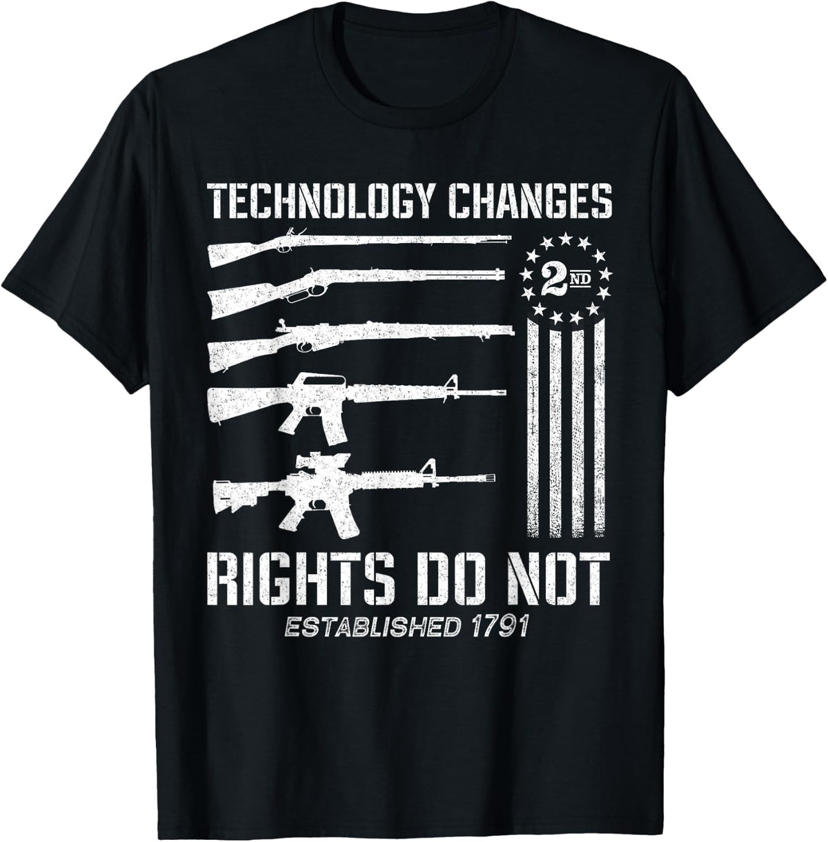 Technology Changes Rights Do Not Gun 2a Statement Apparel Premium Print