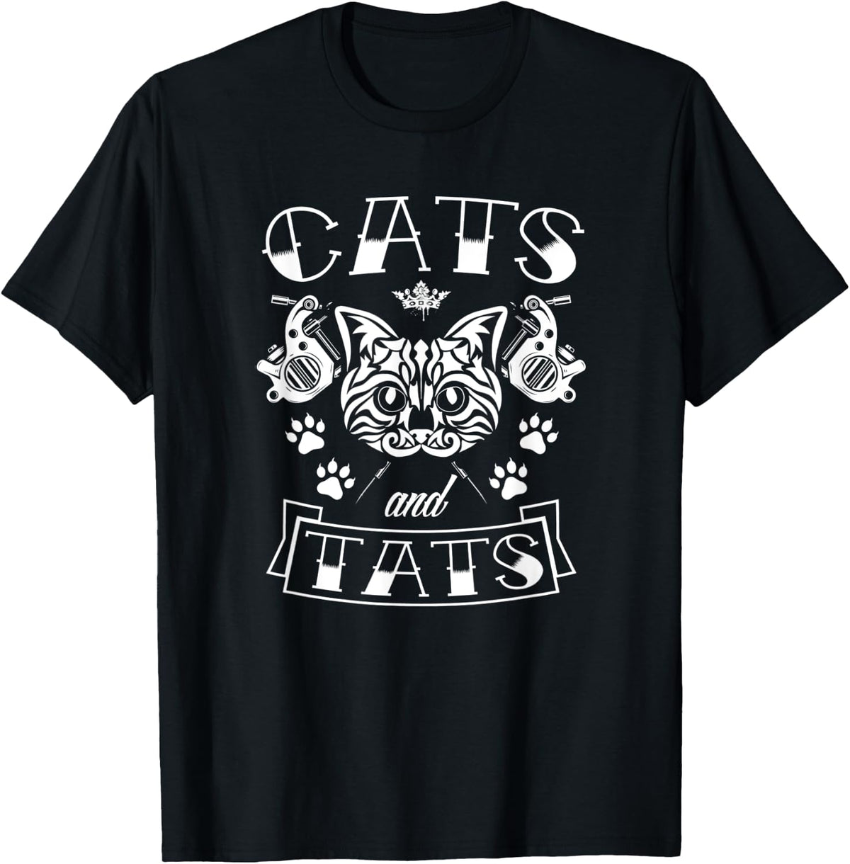 Cats And Tats Cute Kitten Ink Tattoo Gun Artist Love Apparel Clean Design
