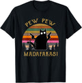 Black Cat Pew Madafakas Madafaka With Gun Funny Apparel Minimal Style