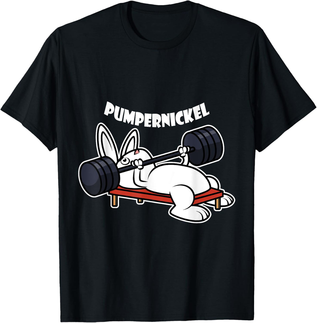 Pumppernickel Rabbit Fitness Bench Press Workout Funny Apparel Premium Print