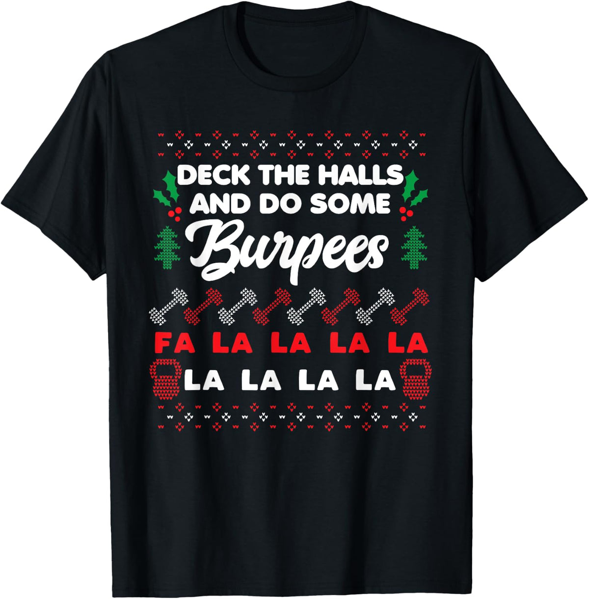Funny Personal Trainer Christmas For Lifting Burpees Apparel Clean Design