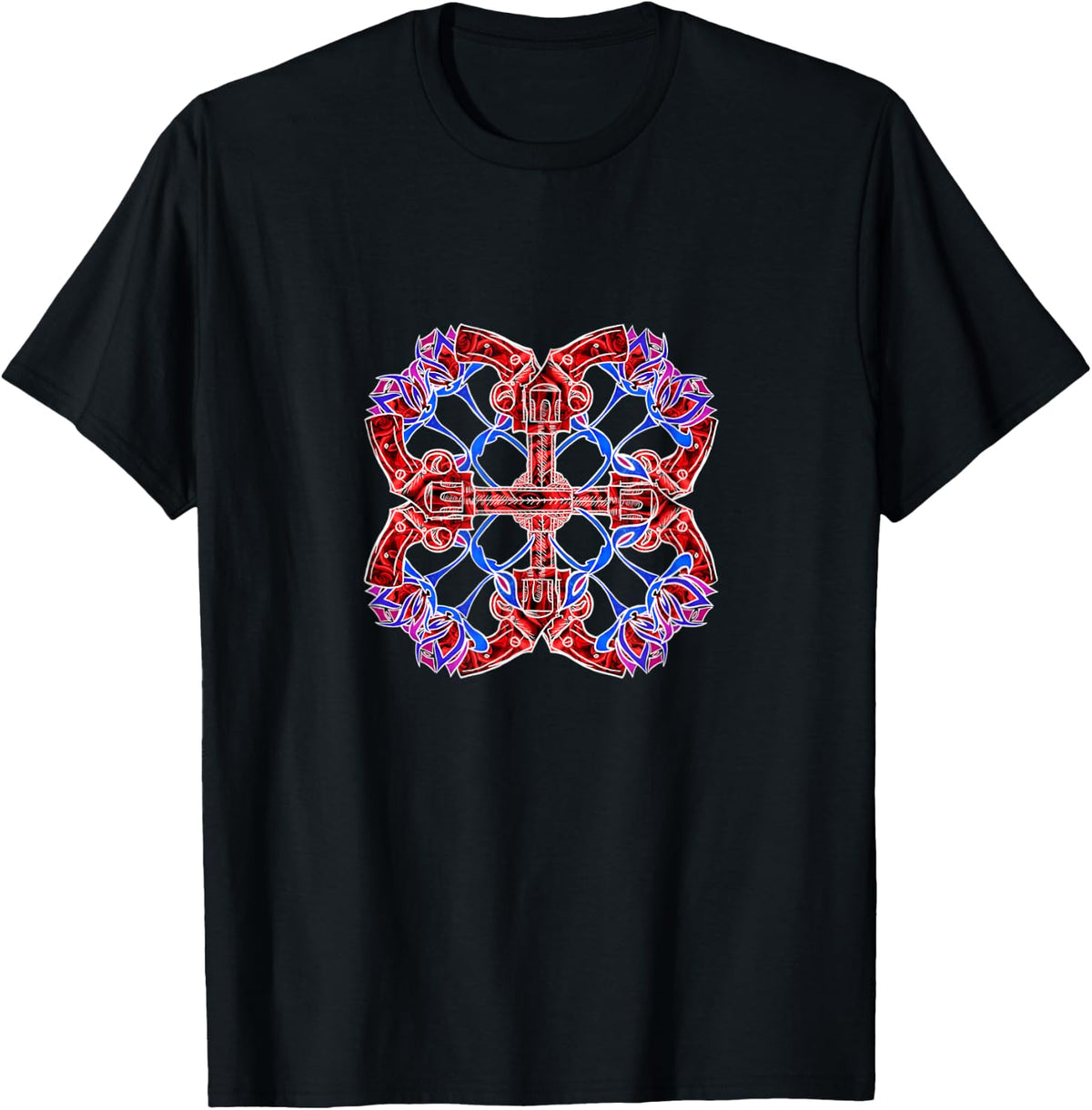 Funky Guns And Roses Design Apparel Gift Ready
