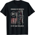 Enough Stop Gun Violence Us Flag Vintage No Awareness Apparel Minimal Style