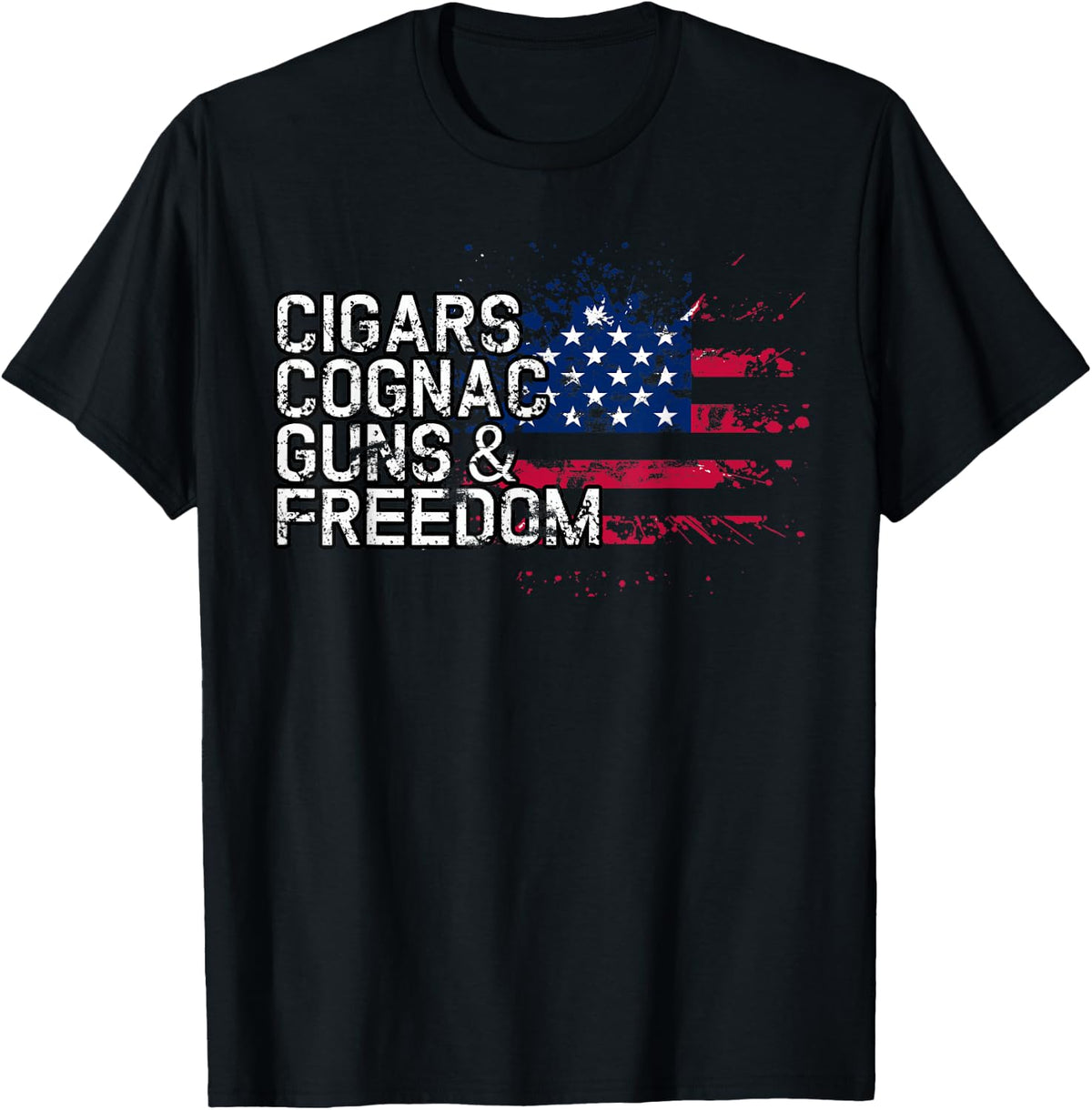 Cigars Cognac Guns Freedom T Shirt Cognacs Bar T Shirt Gift Ready