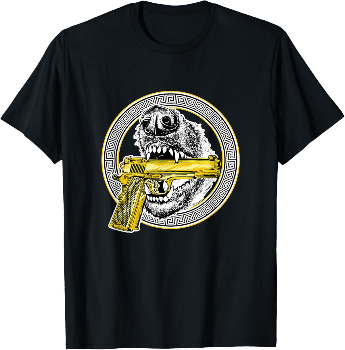 Cool Wild Urban Dog Novelty Graphic Tees Gangs Guns T Shirt Gift Ready 2