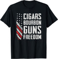Cigars Bourbon Guns Freedom Usa Flag Drinking Funny Gun Apparel Minimal Style