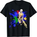 Paintball Player Gun Glasses Splattered Paint Apparel Premium Print