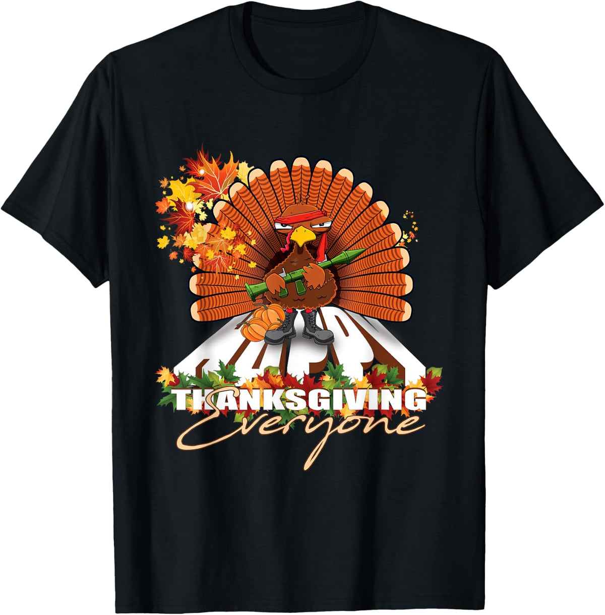 Funny Thanksgiving Turkey Gun T Shirts Gift T Shirt Clean Design