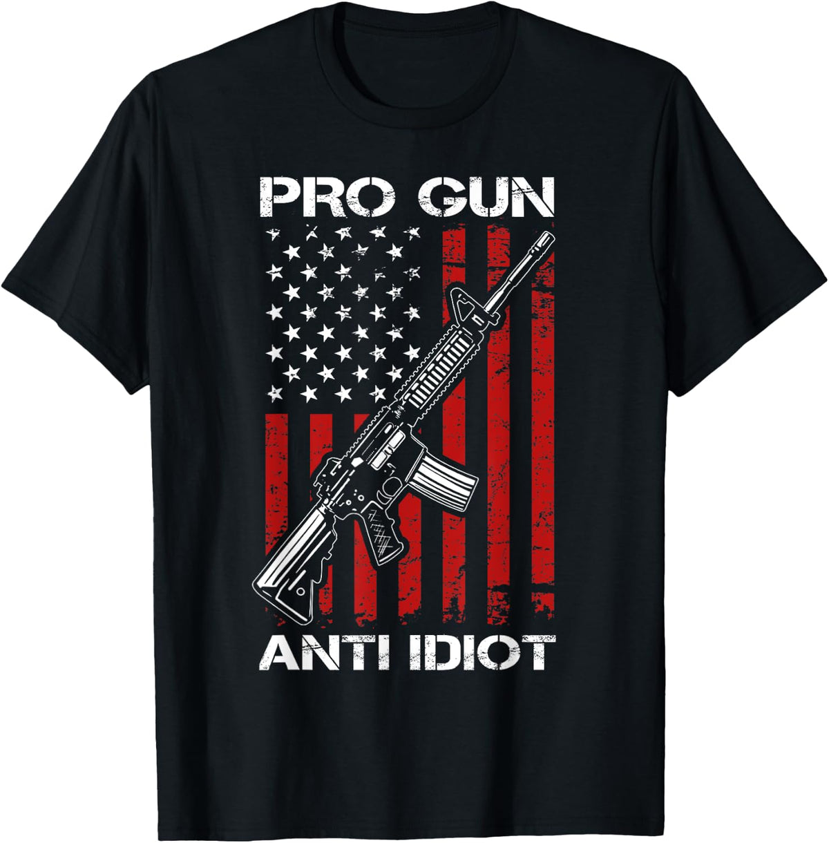 Pro Gun Anti Idiot 2nd Amendment Ar15 Guns Usa Flag Apparel Premium Print