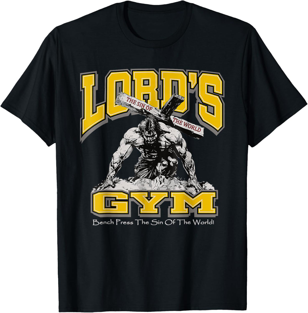 Bench Press Lords Gym Christian Faith Workout Shirt 769