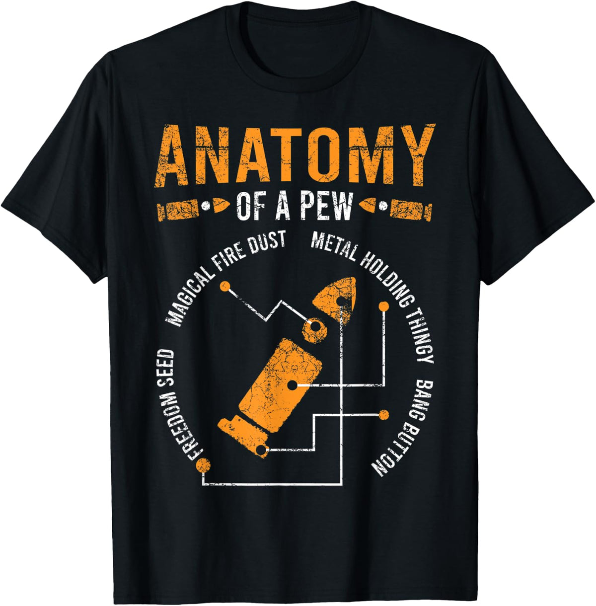 Anatomy Of A Pew Hunting Shooting Target Fire Gun Collector Apparel Premium Print