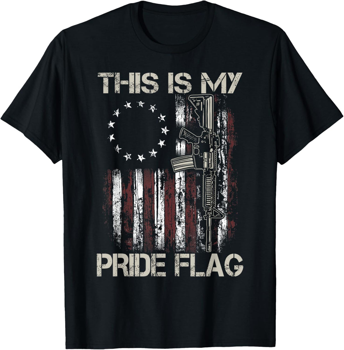 Mens This Is My Pride Flag Usa Patriotic Gun American Apparel Premium Print