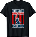 Funny Bourbon Bacon Guns And Freedom T Shirt Merica Clothing T Shirt Everyday Wear