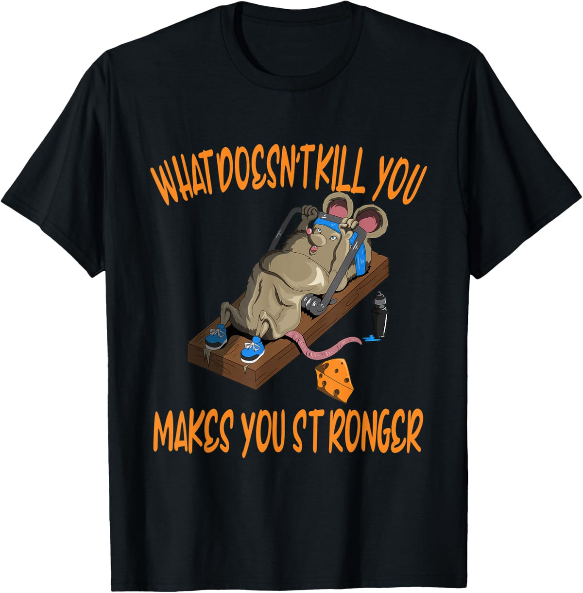 Funny Mouse Training Roll Fitness Cheese Apparel Clean Design