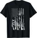 American Flag Gun Enthusiast Gifts Shirts For Men T Shirt Minimal Style