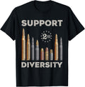 Support Diversity Bullet Second Amendment Gun Rights Apparel Premium Print