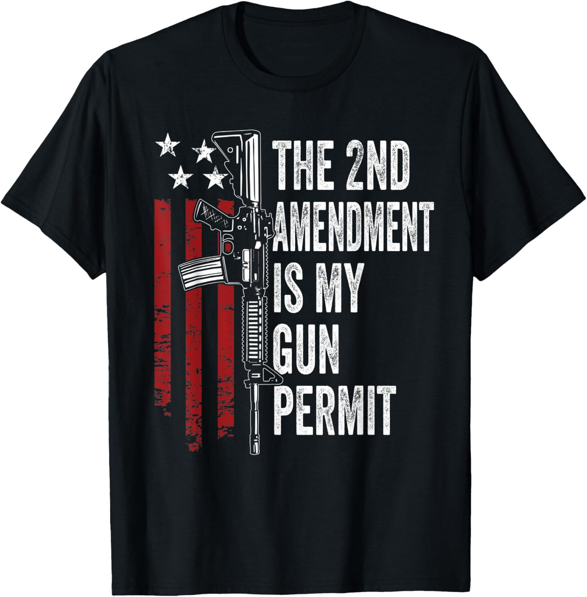 The 2nd Amendment Is My Gun Permit Funny Usa Rights Apparel Premium Print