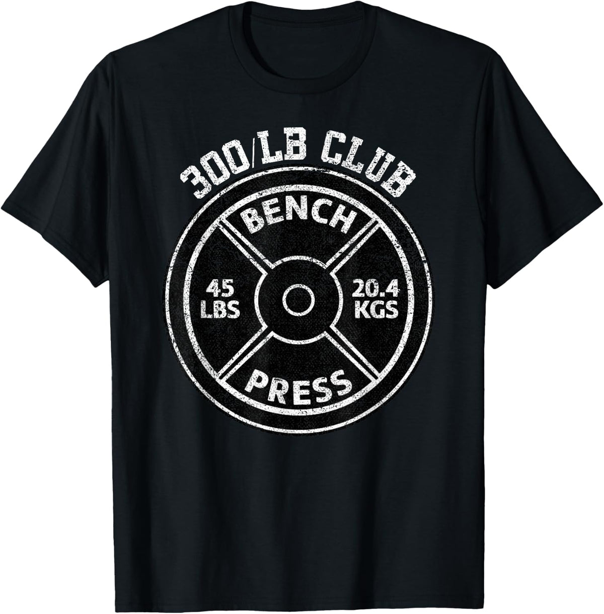 Bench Press 300 Lbs Club Gym Weightlifting Powerlifting Shirt