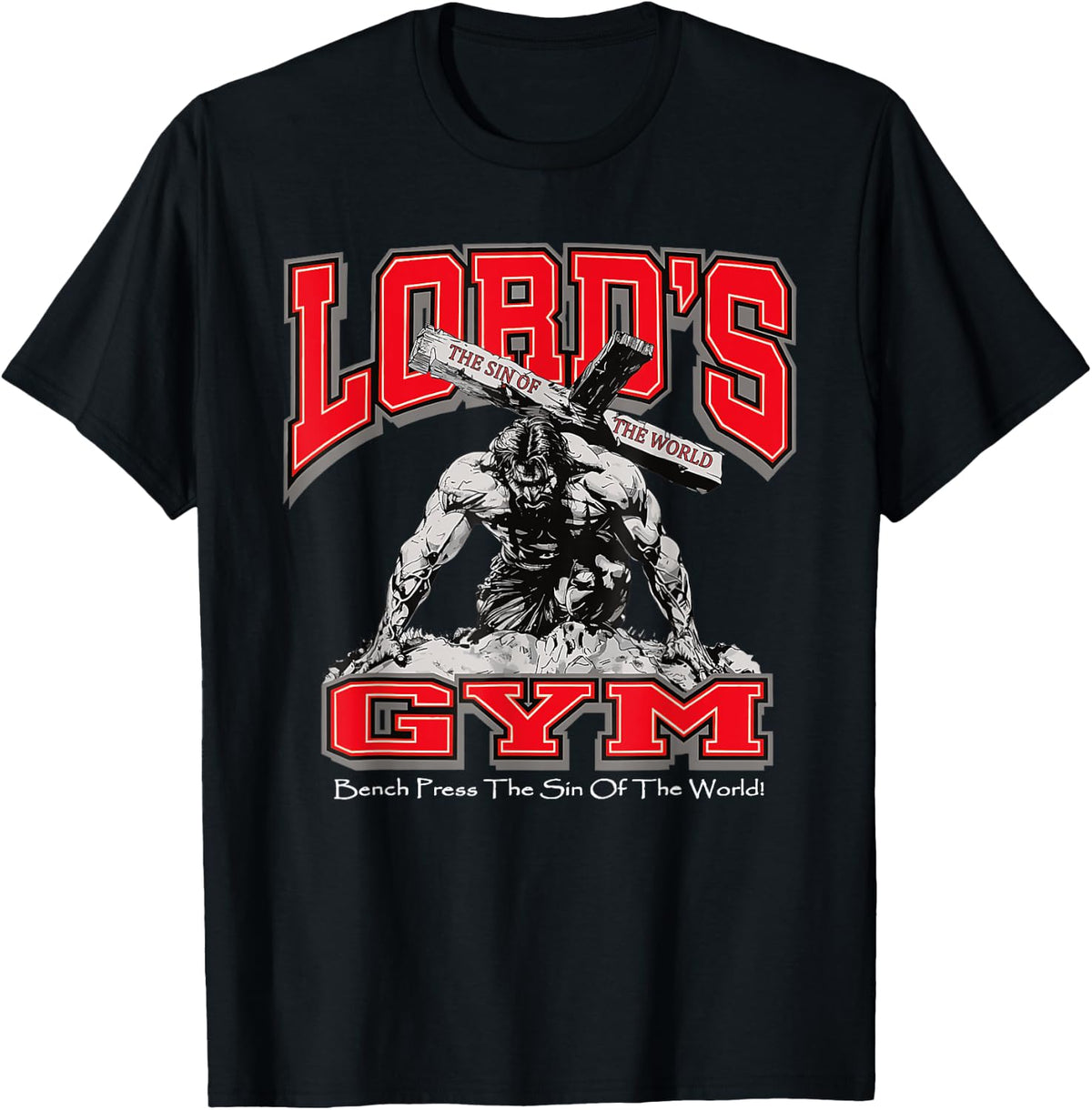Bench Press Lords Gym Christian Faith Workout Shirt 153