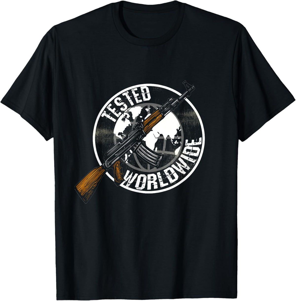 Soviet Kalashnikov Ak 47 Vintage Ussr Russian Rifle Gun Cccp Apparel Premium Print