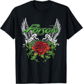 Poison Band Thorns & Wings Black T-Shirt - Classic Fit, Crew Neck, Short Sleeve, Adult, Casual