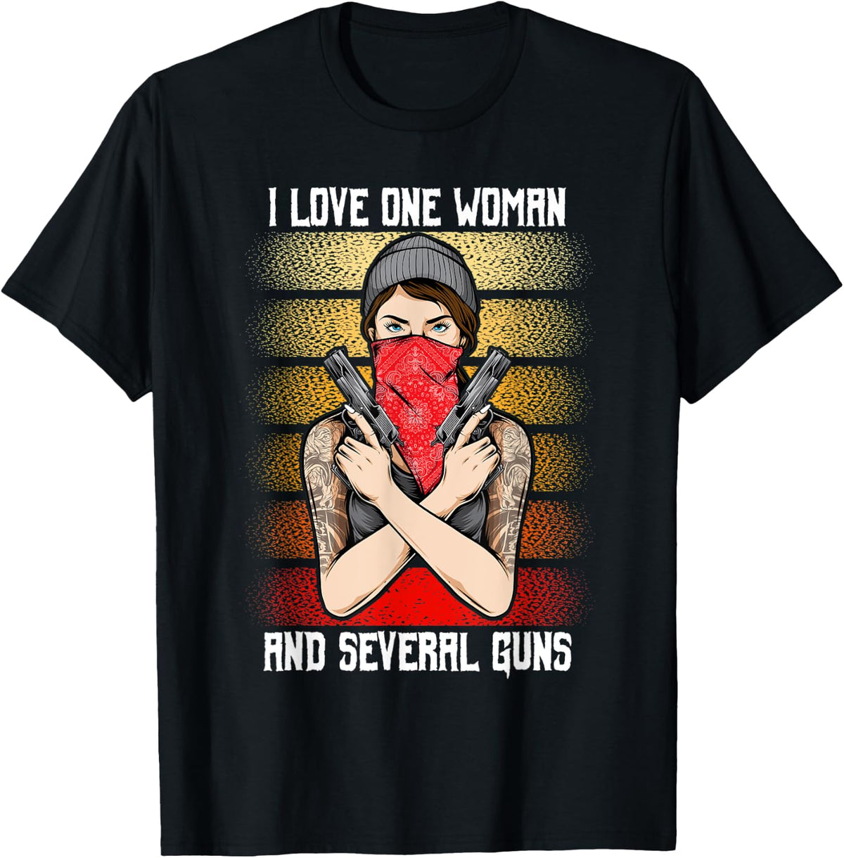 Mens I Love One Woman And Several Guns Apparel Premium Print 2