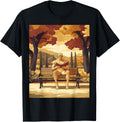 Nude Man Reading Book Park Bench Art Apparel US Trend