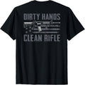 Dirty Hands Clean Rifle Usa Funny Mens Gun Cleaning Back Apparel Minimal Style