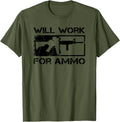 Will Work For Ammo Ar15 Rifle 5 56 Funny Mens Gun Joke Apparel Premium Print