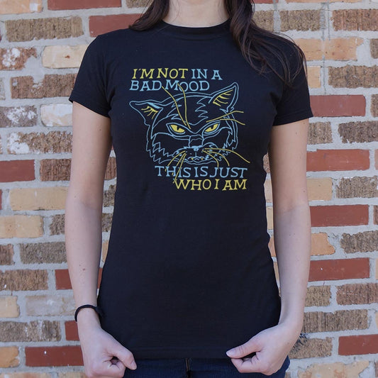 Bad Mood Cat T Shirt Everyday Wear