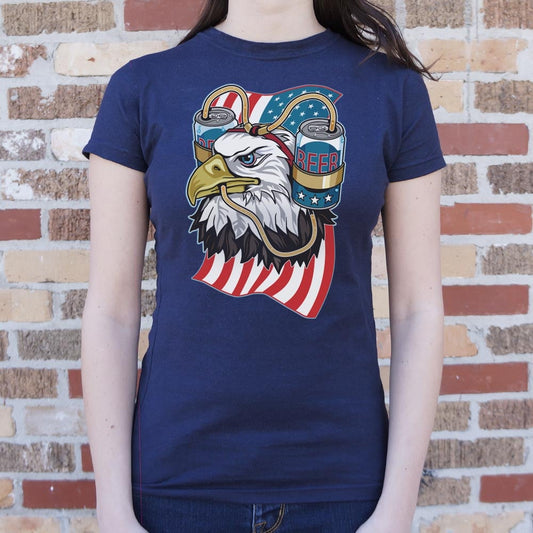 Beer Eagle Full Color T Shirt US Trend