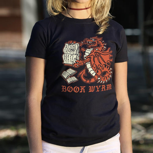 Book Wyrm T Shirt Premium Print