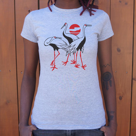 Cranes T Shirt Premium Print