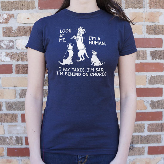 Dog Mocks Humans T Shirt Everyday Wear