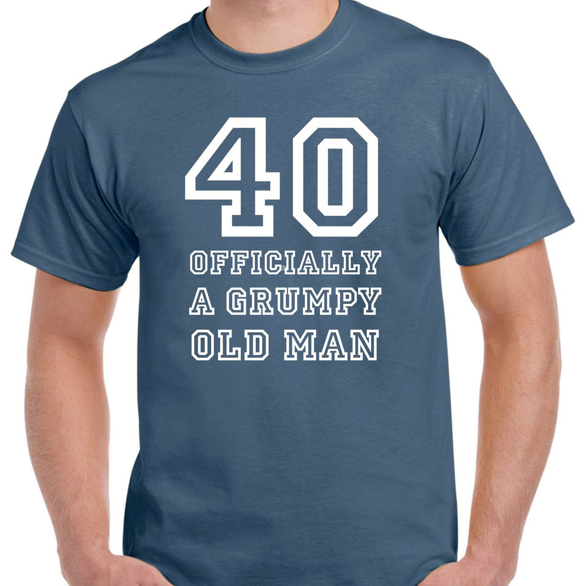 Mens 40th Birthday Gifts T Shirt Top Shirt Gift Present Forty 40 Years Old Offically A Grumpy Old Man Funny Tee 40th Gifts