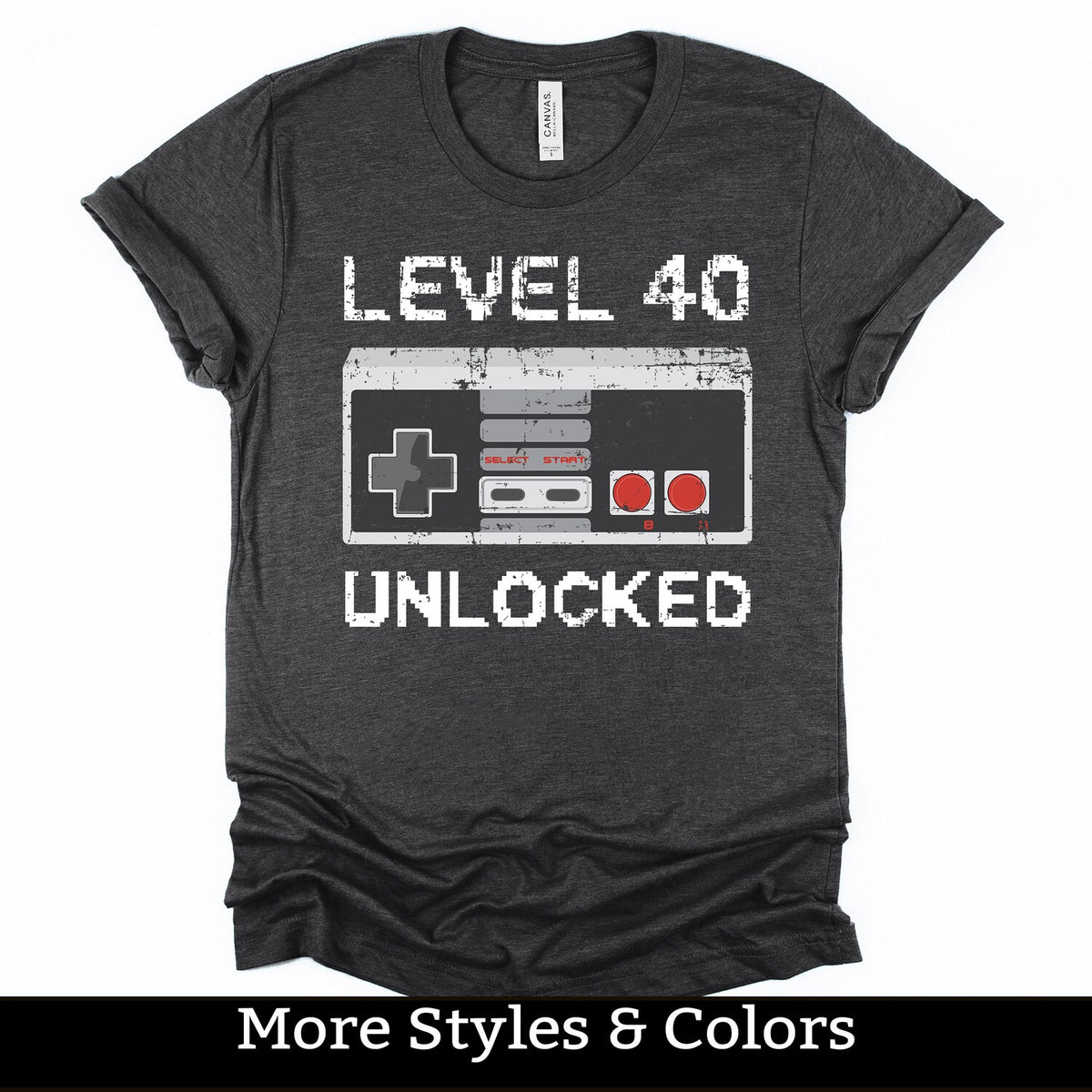 40th Birthday Gift For Him, 40 Birthday Shirt For Men Women, Level 40 Unlocked, Gamer Party Shirts