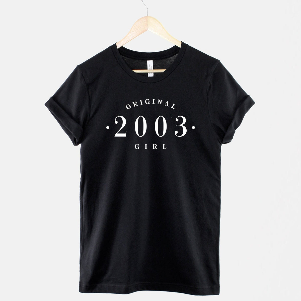 21st Birthday T-Shirt: Original 2003 Girl, Vintage Style