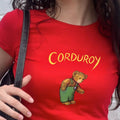 Teddy Bear Baby Tee, Bear Coquette, Vintage Graphic Top, Pinterest Aesthetic, 90s Style, Red Y2K Shirt, Cute Aesthetic, Retro Illustration