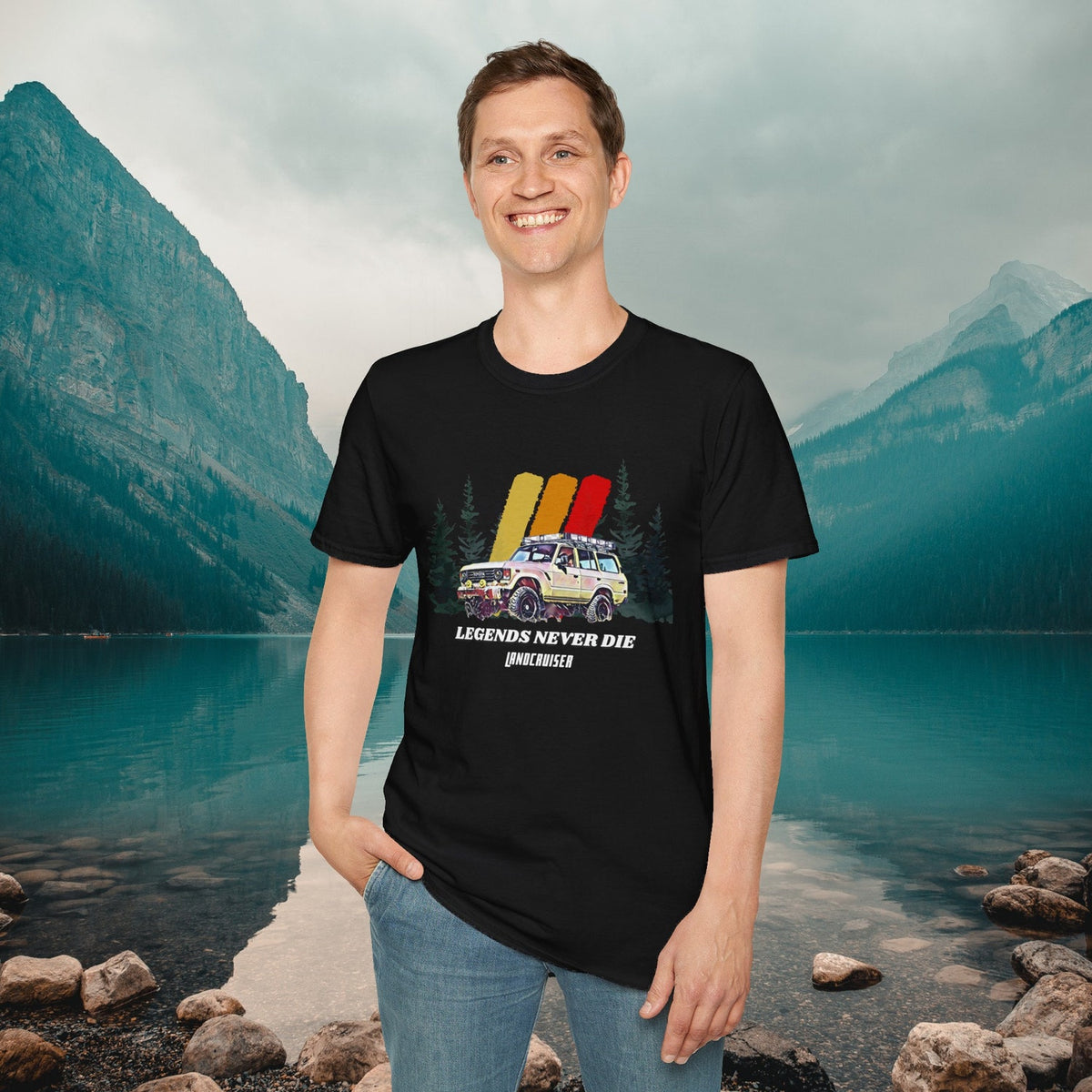 Legends Never Die, Toyota Landcruiser T Shirt, Camping Shirt, Hiking Shirt, Nature Graphic Shirt, Overland Shirt, Overlanding Shirt