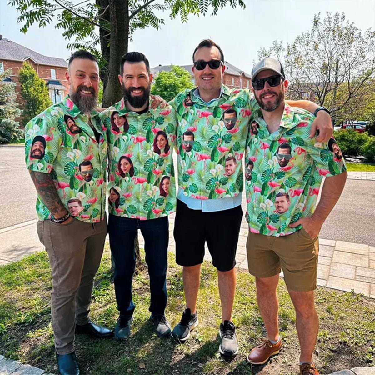 Custom Face Hawaiian Shirt: Photo Print All-Over Tee, Unisex Birthday Party Gift