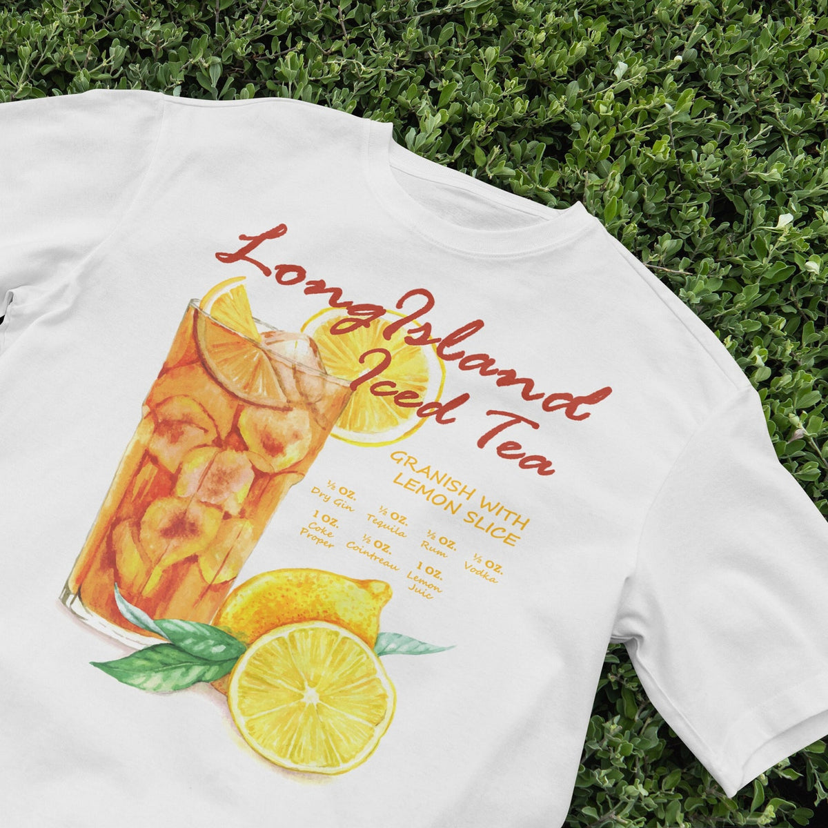 Long Island Ice Tea T-Shirt, cocktail tshirt, Y2K aesthetic Clothing, drinking shirt, Retro shirt, 2000s, Cute shirt, Minimalist, nostalgia