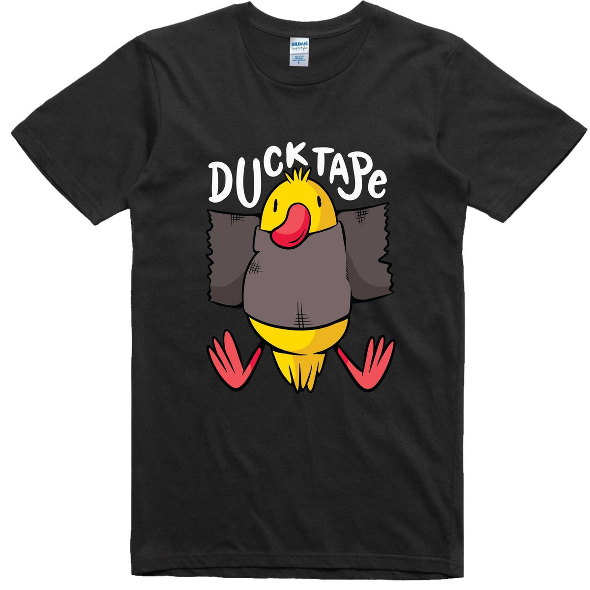 Funny Duck Tape Print T-Shirt, 100% Cotton Regular Fit Tee